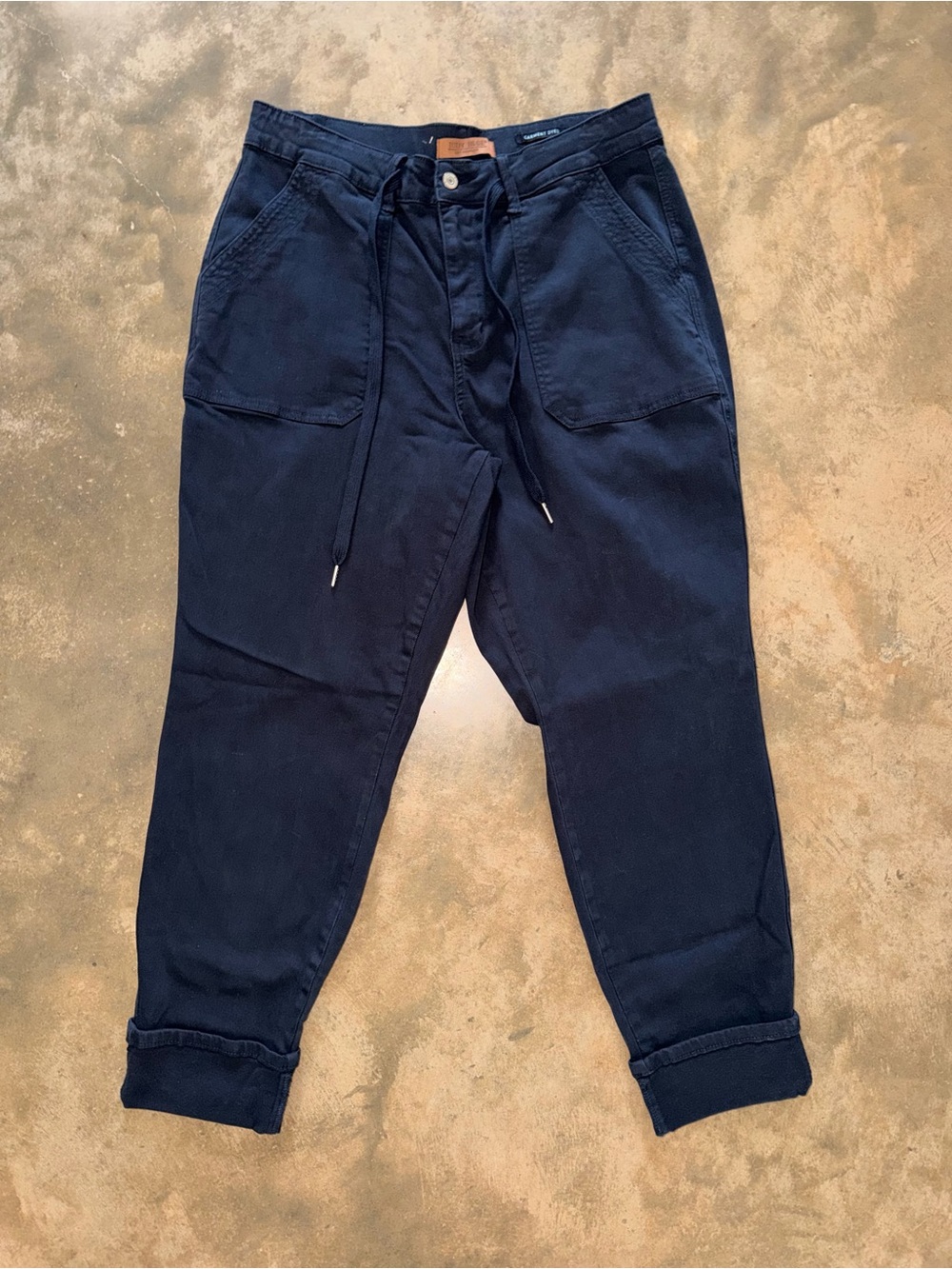 Judy Blue Black Garment Dyed Utility Pocket Pants Size 16W Casual Cotton 16 Cuff